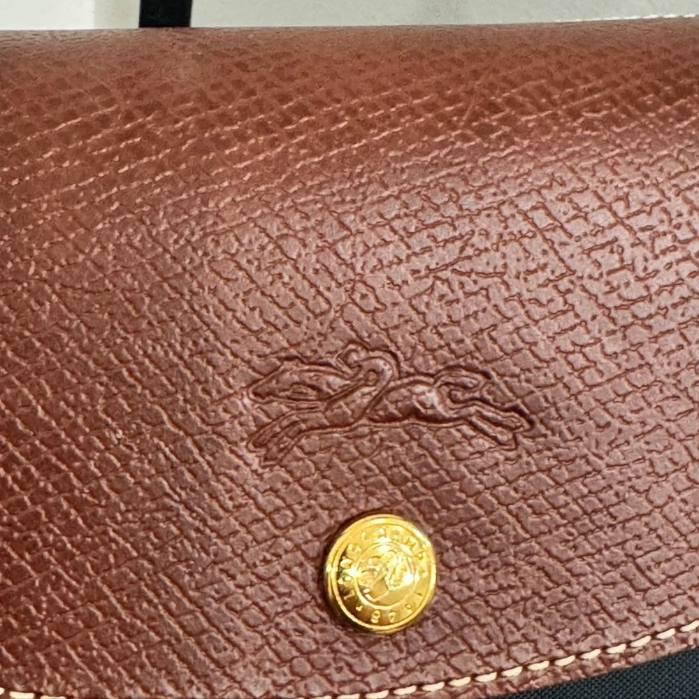 LONGCHAMP Large Le Pliage Nylon Shoulder Tote Marine Navy Blue AUTHENTIC - Picture 9 of 13